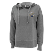 Load image into Gallery viewer, Navy Anchor Left Chest Ladies Hood