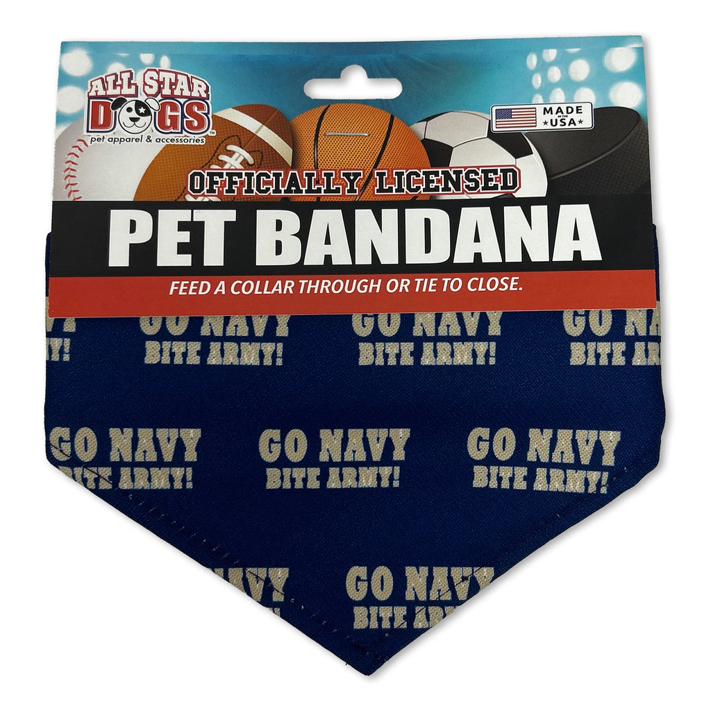 Go Navy Bite Army Sublimated Dog Bandana