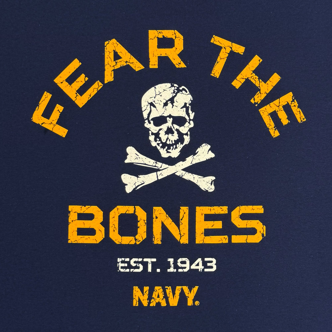 Navy Fear The Bones T-Shirt (Navy)