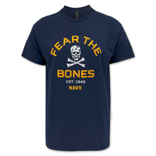 Load image into Gallery viewer, Navy Fear The Bones T-Shirt (Navy)