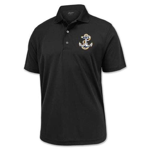 Pick Your Design Navy Performance Polo (Black)