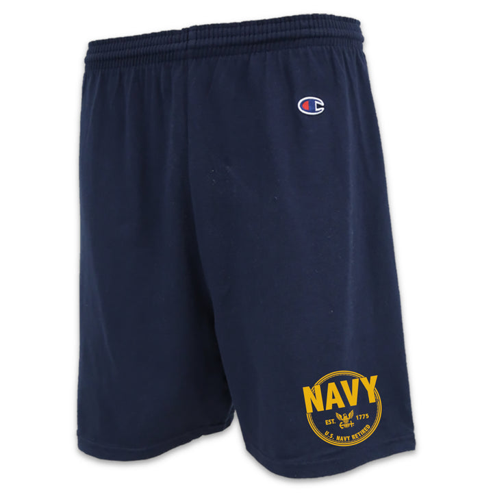 Navy Champion Retired Cotton Short
