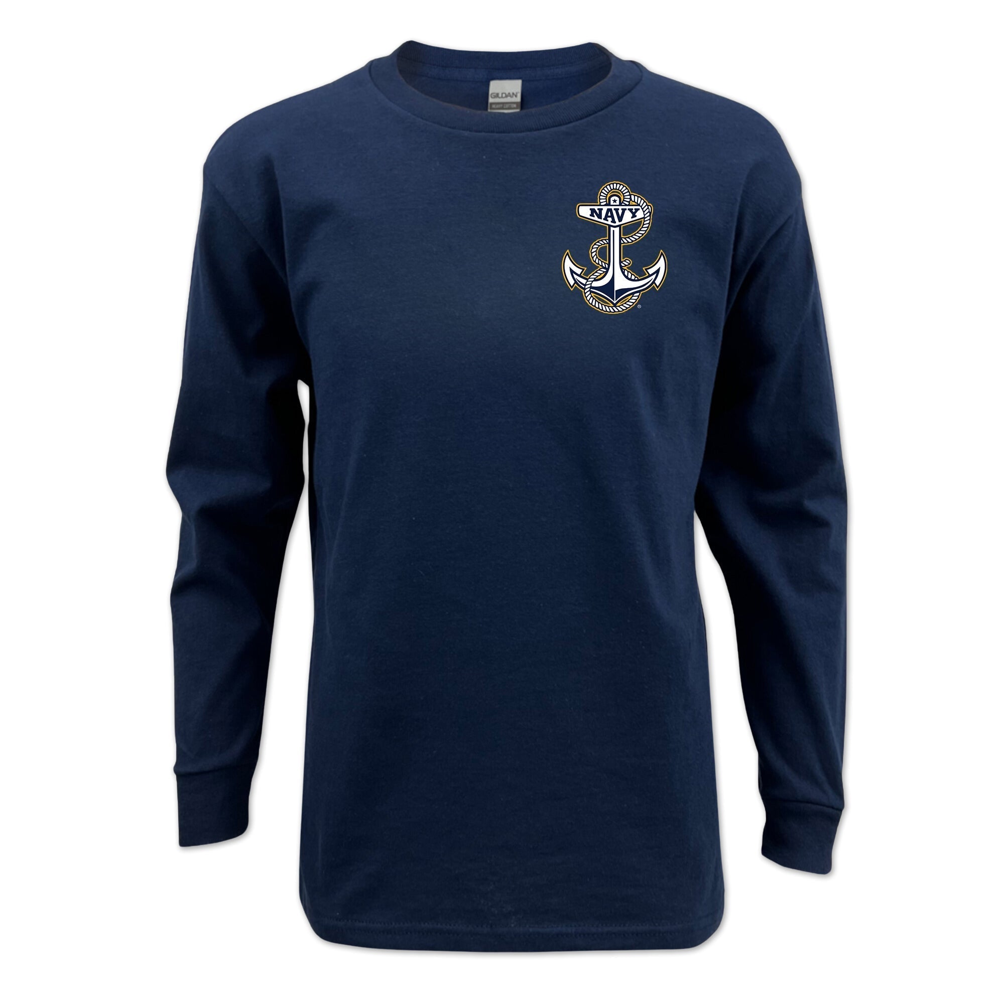 Pick Your Design Navy Youth Long Sleeve T-Shirt (Navy)