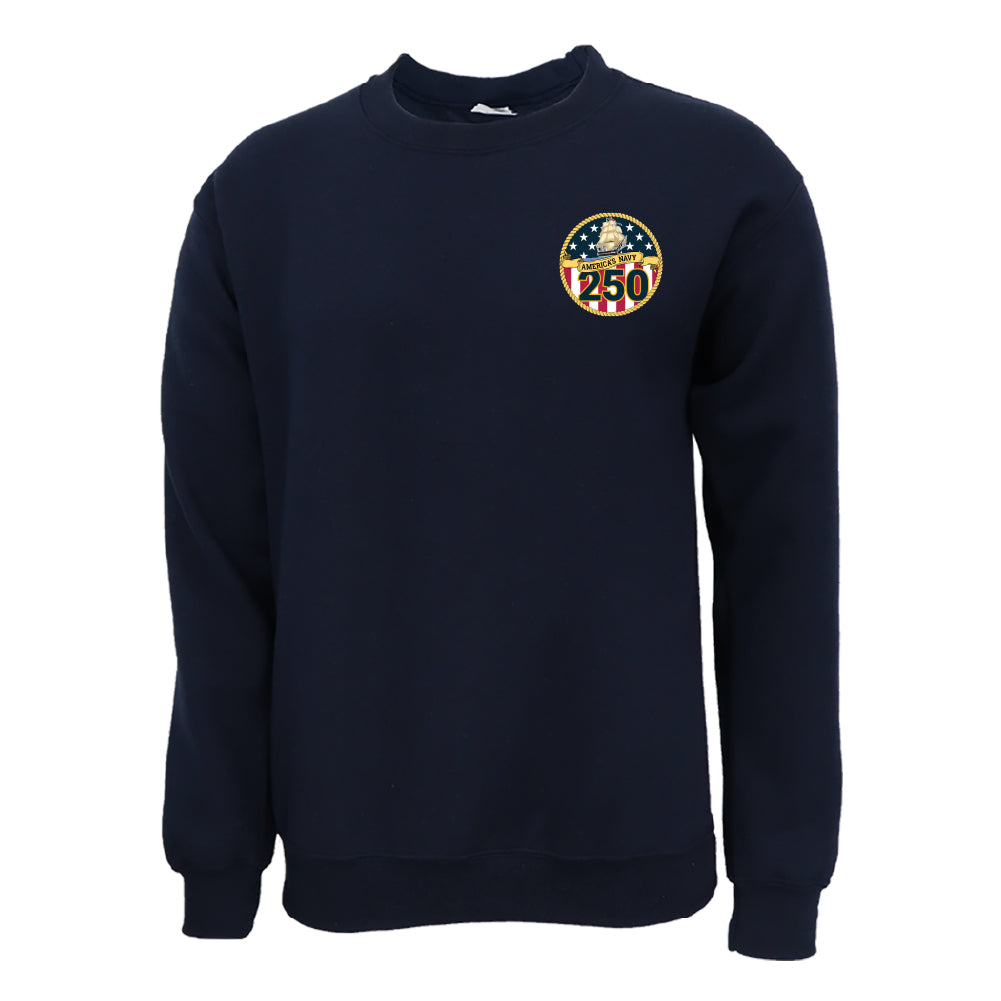 Navy 250th Anniversary Crewneck