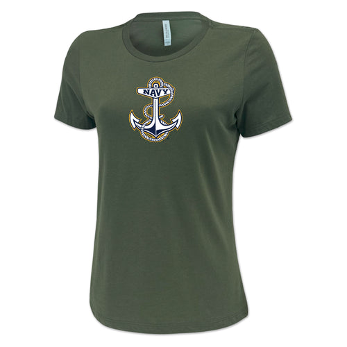 Pick Your Design Navy Ladies T-Shirt (OD Green)
