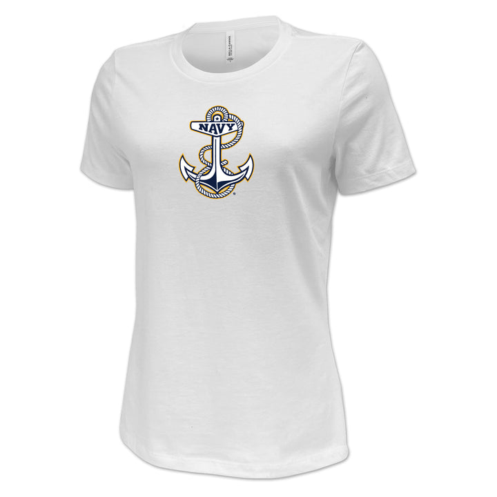 Navy Ladies Anchor Logo T-Shirt
