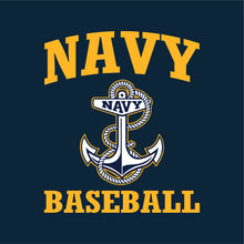 Load image into Gallery viewer, Navy Anchor Baseball Ladies T-Shirt