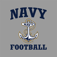 Load image into Gallery viewer, Navy Anchor Football Ladies T-Shirt