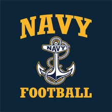 Load image into Gallery viewer, Navy Anchor Football Ladies T-Shirt
