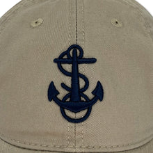 Load image into Gallery viewer, Navy Anchor Hat (Khaki)