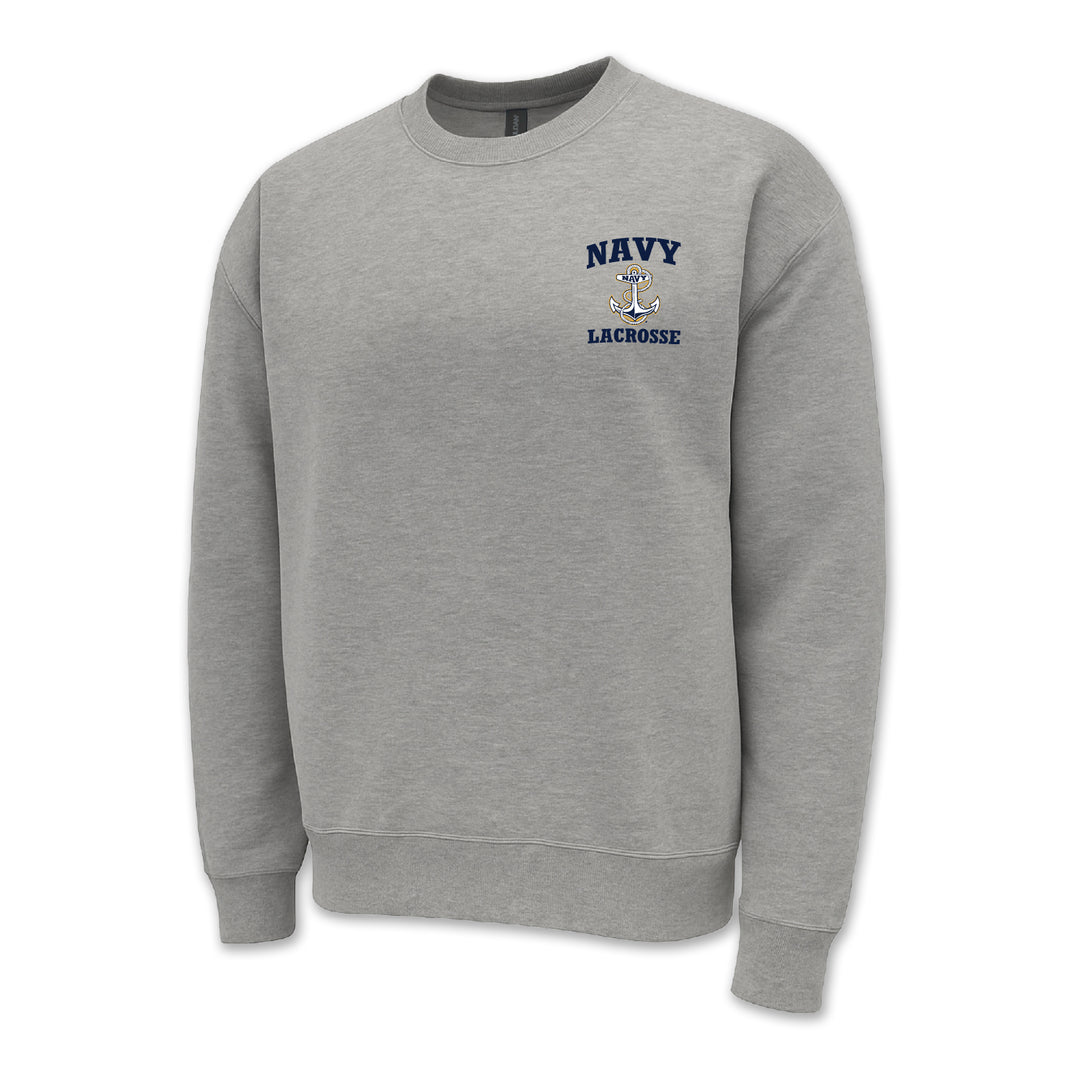 Navy Anchor Lacrosse Crewneck