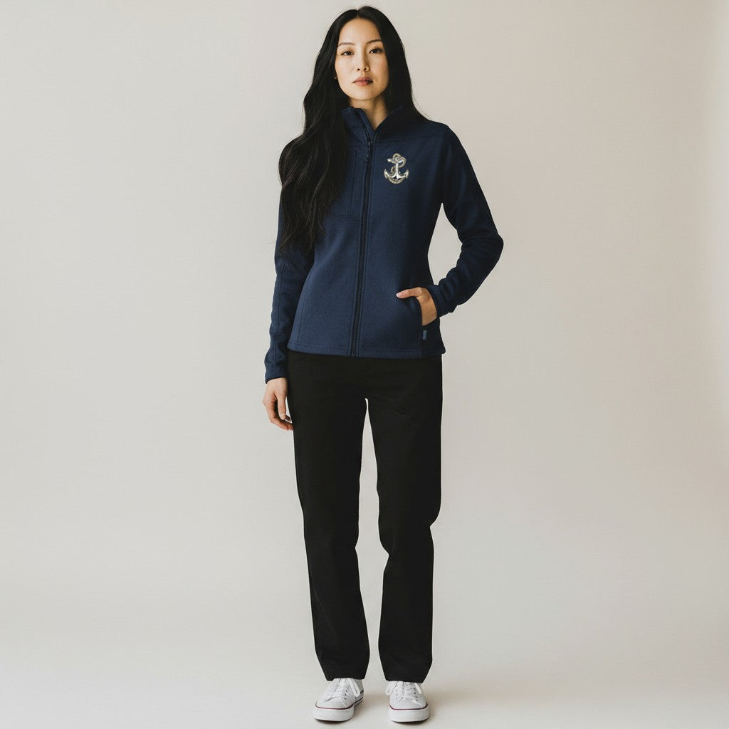 Navy Anchor Ladies Flash Performance Knit Jacket (Navy)