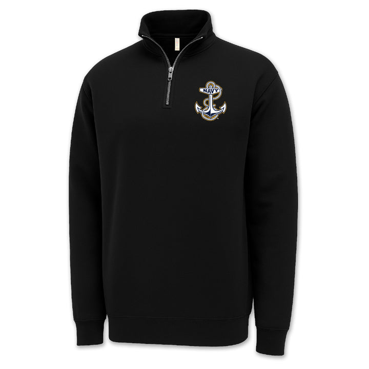 Navy Anchor Logo 1/4 Zip