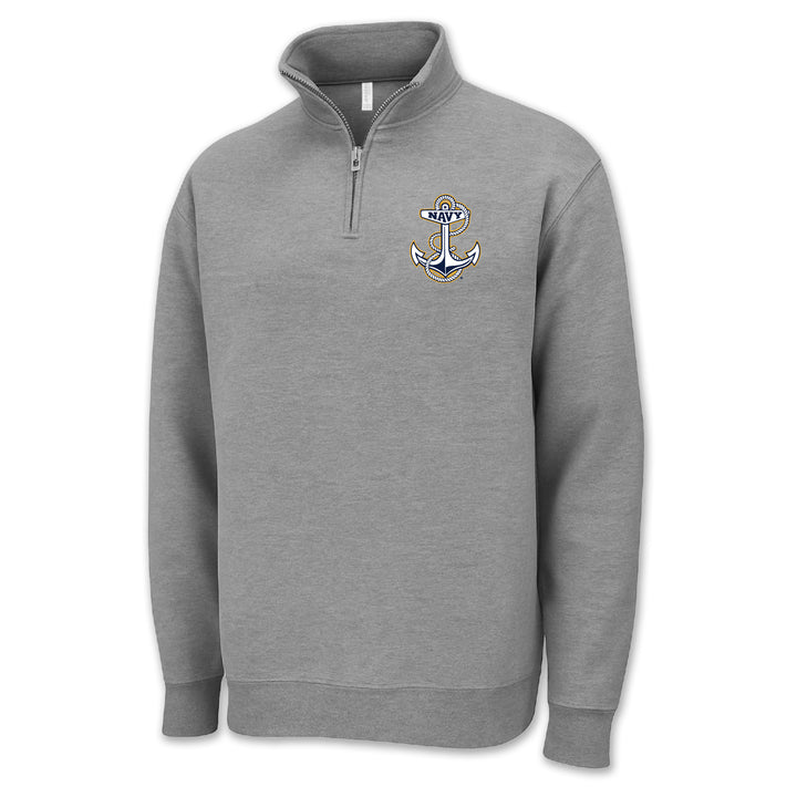 Navy Anchor Logo 1/4 Zip