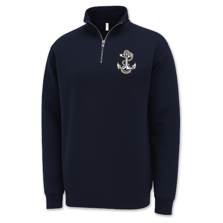 Navy Anchor Logo 1/4 Zip