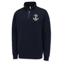 Load image into Gallery viewer, Navy Anchor Logo 1/4 Zip