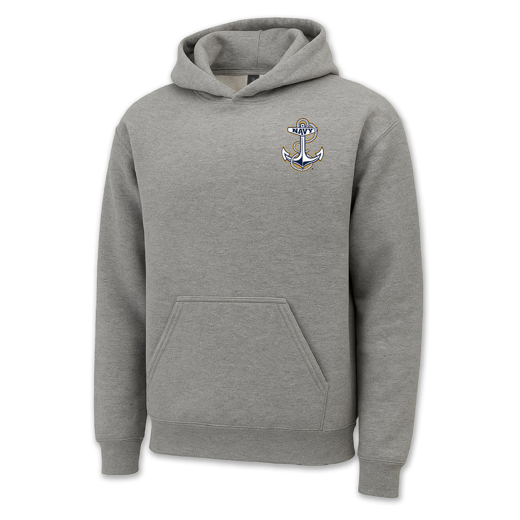Pick Your Design Navy Hooded Sweatshirt (Grey)