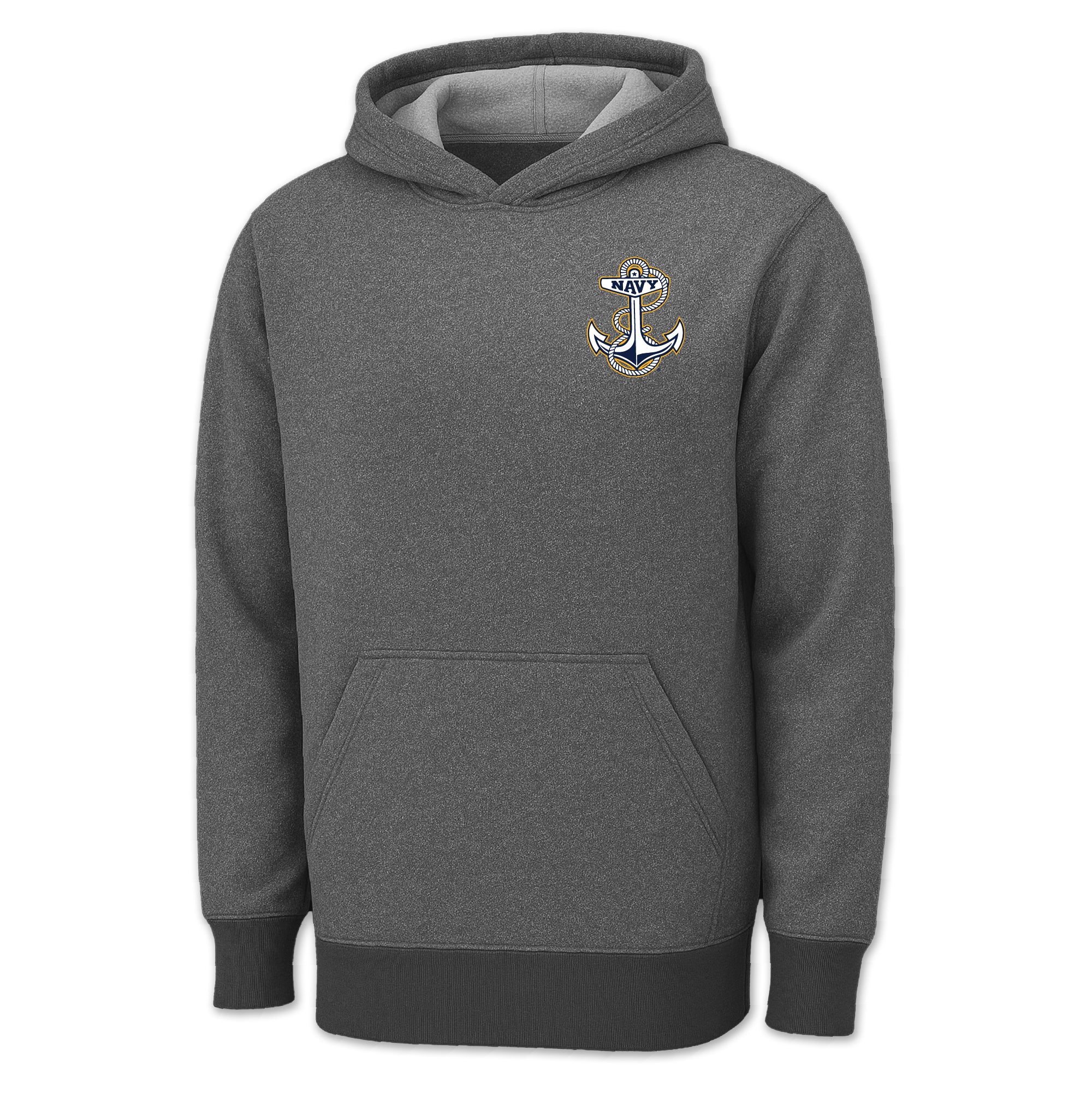 Navy Anchor Logo Perf Hood Gry