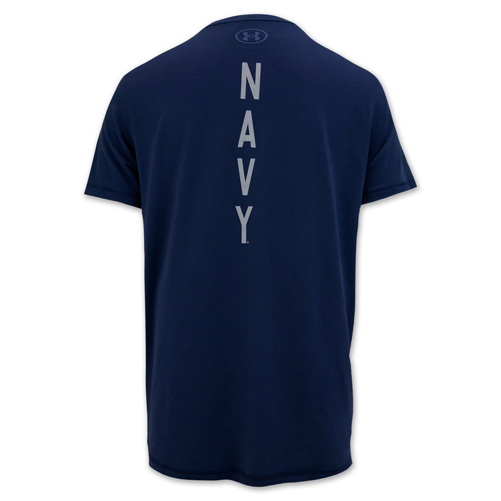 Navy Under Armour Anchor Silent Service Spine Tech T-Shirt (Navy)