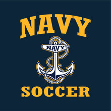 Load image into Gallery viewer, Navy Anchor Soccer Ladies T-Shirt