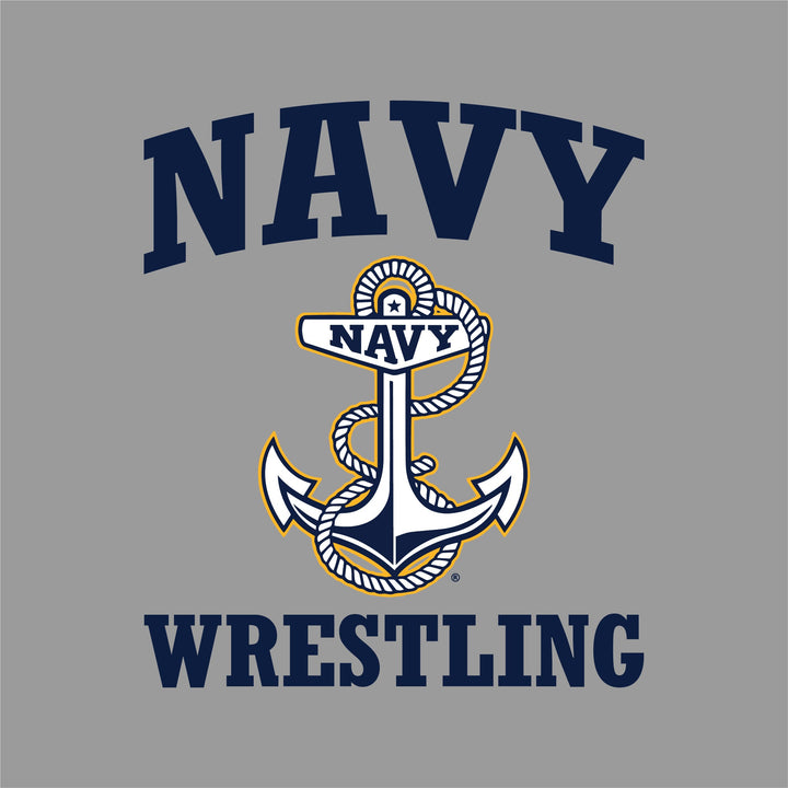 Navy Anchor Wrestling Ladies T-Shirt