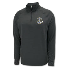 Load image into Gallery viewer, Navy Anchor Logo Performance 1/4 Zip (Charcoal)