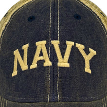 Load image into Gallery viewer, Navy Arch Trucker Hat