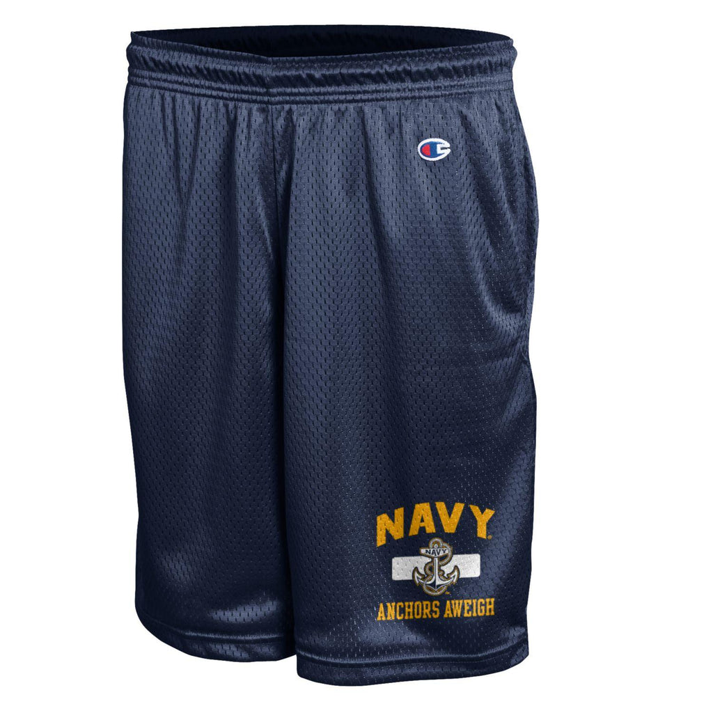Navy Anchor Champion Mesh Shorts (Navy)