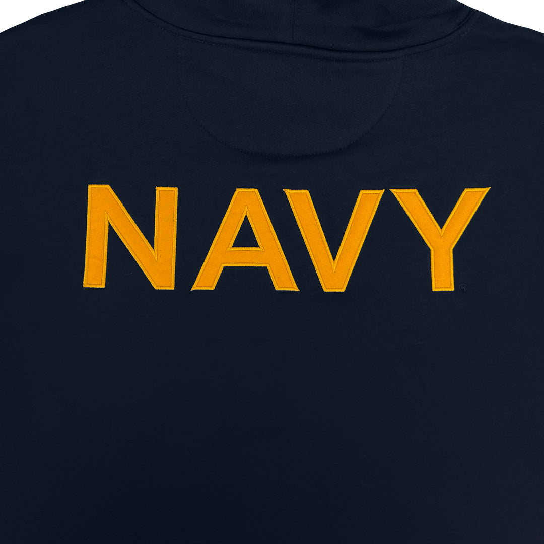 Navy Fear The Bones Tackle Twill Embroidered Fleece Hood (Navy)