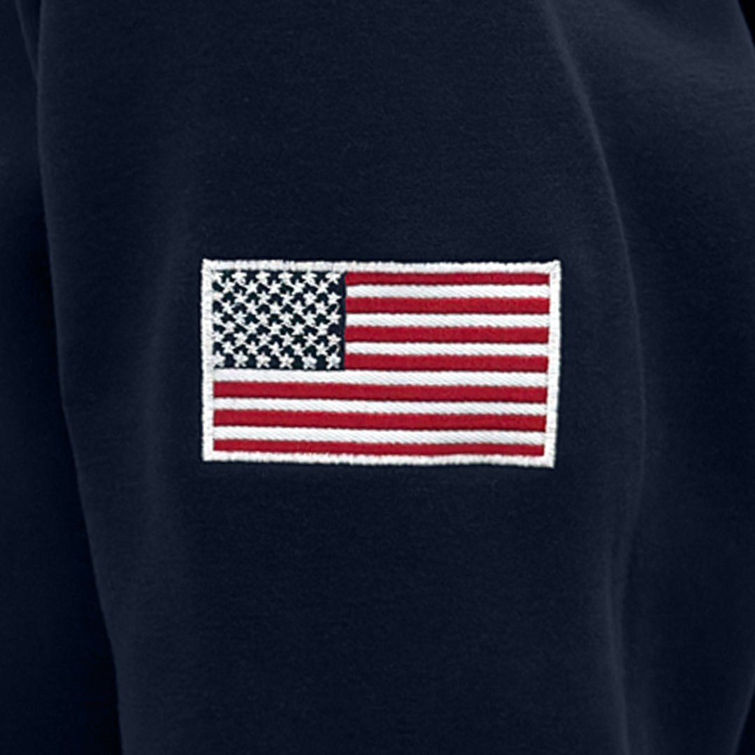 Navy Fear The Bones Tackle Twill Embroidered Fleece Hood (Navy)