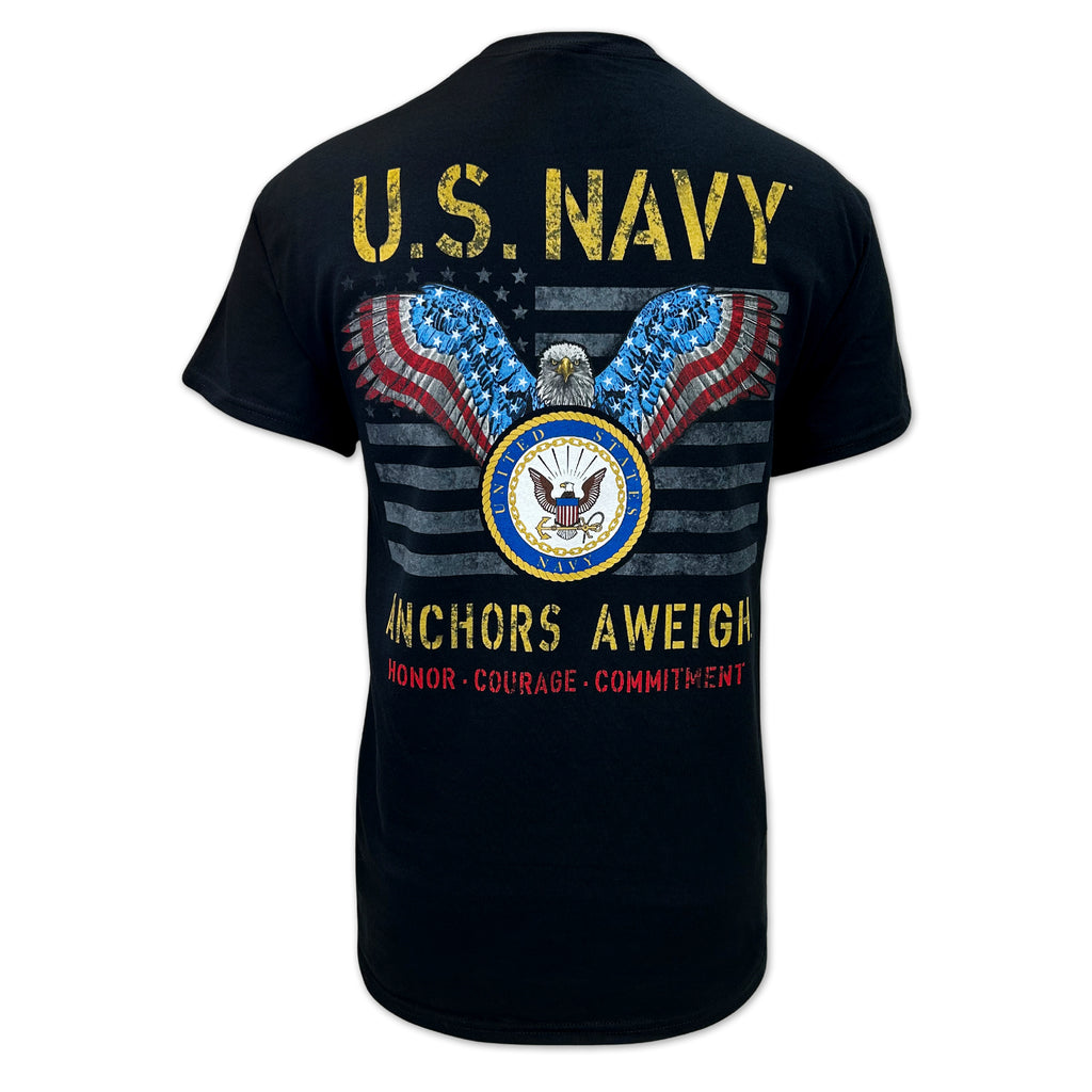 Navy Stars and Stripes T-Shirt (Black)