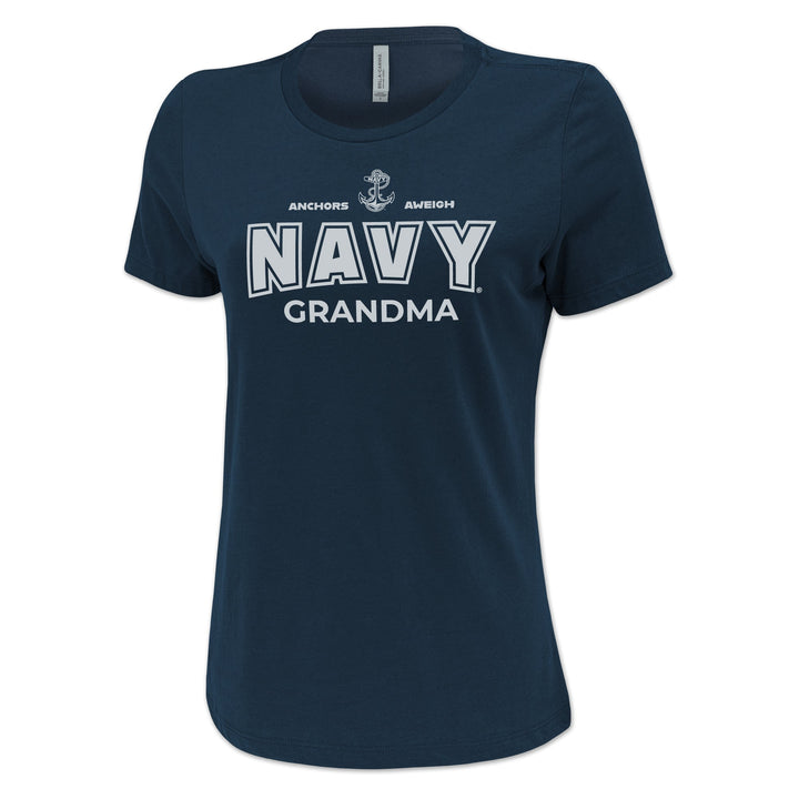 Navy Grandma Ladies T-Shirt (Navy)