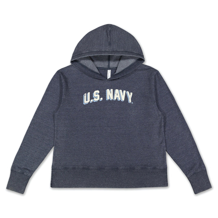 Navy Ladies Distressed Arch Hood (Washed Navy)