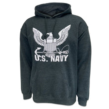 Load image into Gallery viewer, Navy Reflective Logo Hood (Charcoal)
