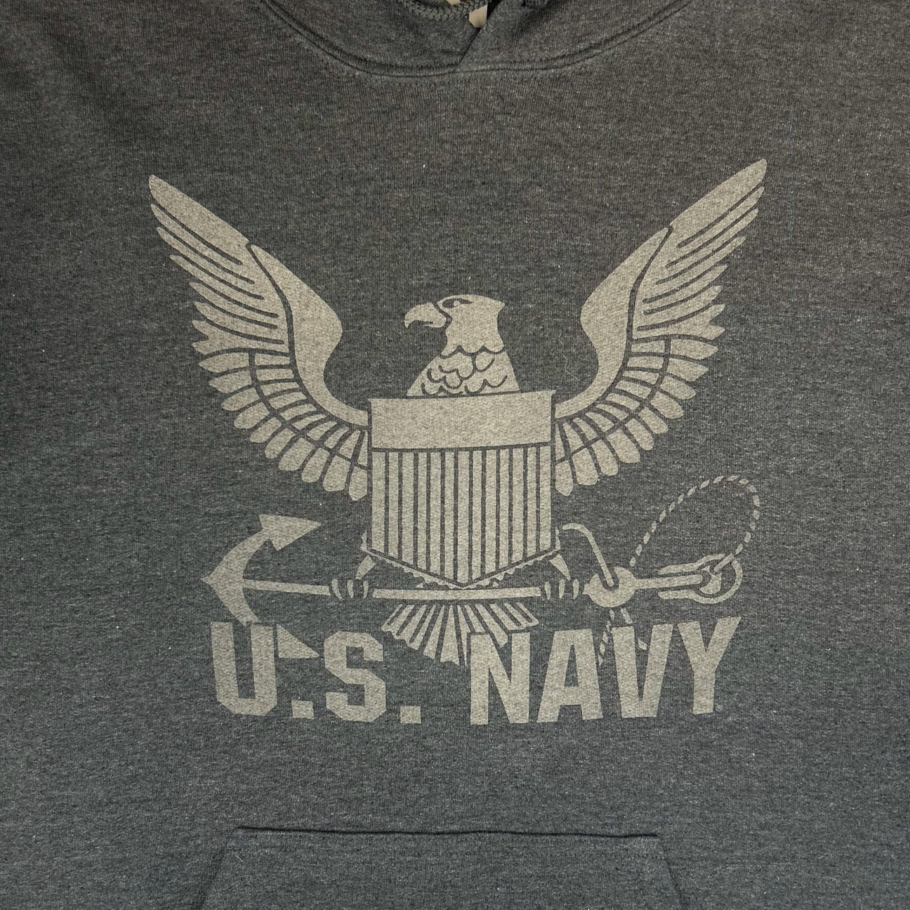 Navy Reflective Logo Hood (Charcoal)