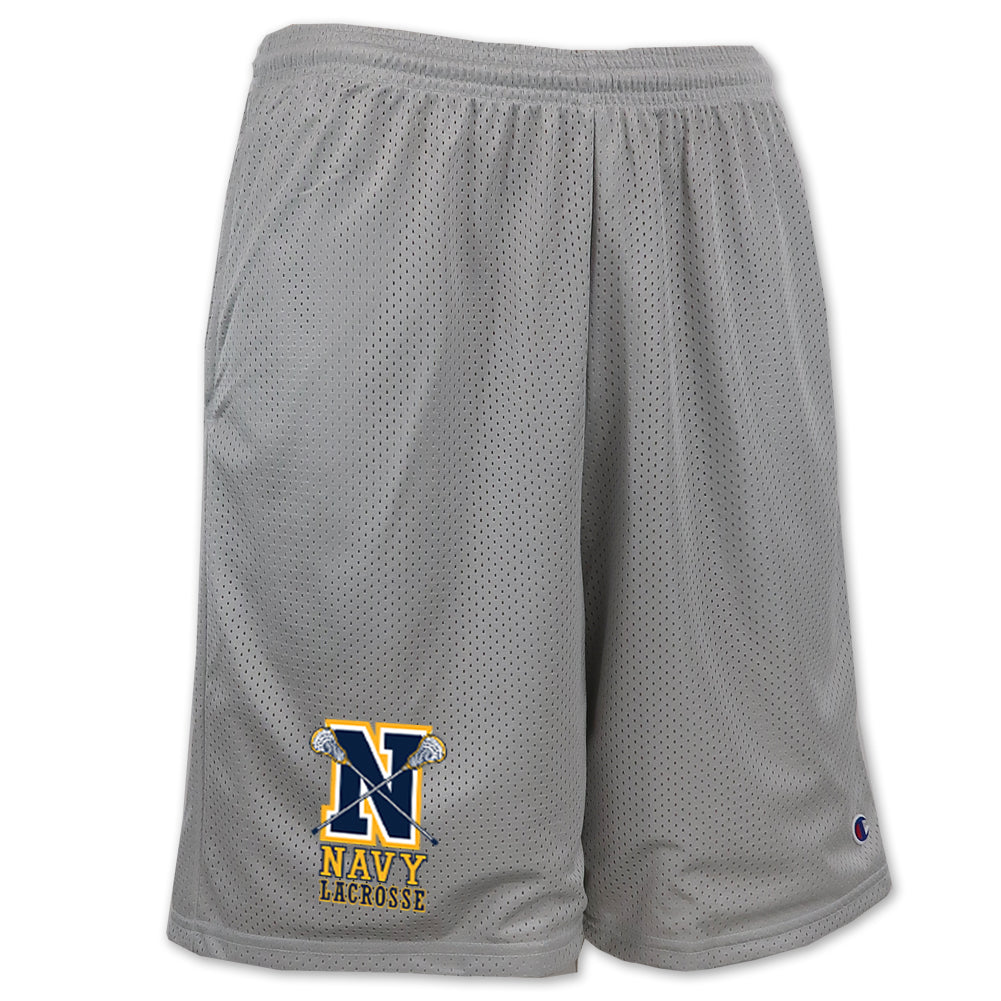 Navy Champion Lacrosse Logo Mesh Short