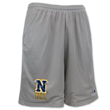 Load image into Gallery viewer, Navy Champion Lacrosse Logo Mesh Short