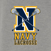 Load image into Gallery viewer, Navy Lacrosse Logo Full Zip Hood