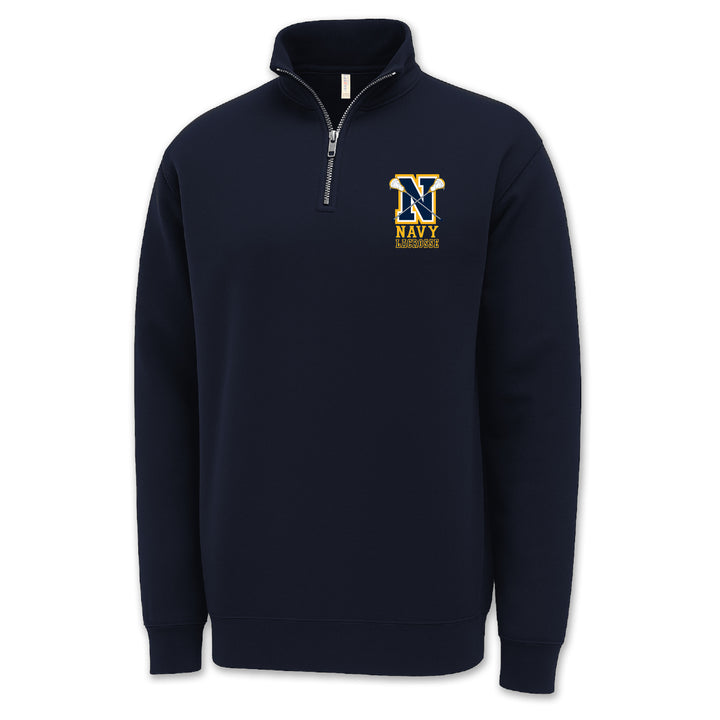 Navy Lacrosse Logo 1/4 Zip