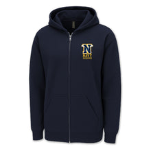 Load image into Gallery viewer, Navy Lacrosse Logo Full Zip Hood