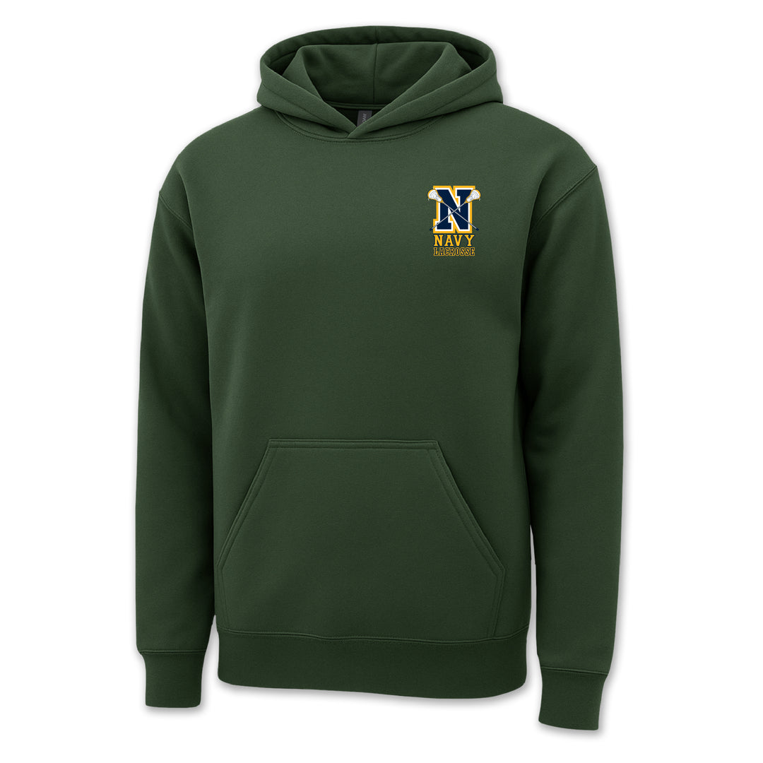 Navy Lacrosse Logo Hood
