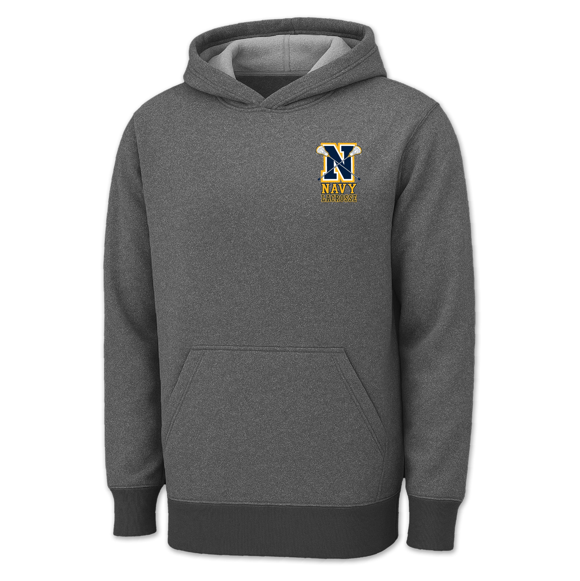 Navy Lacrosse Logo Performance Hood