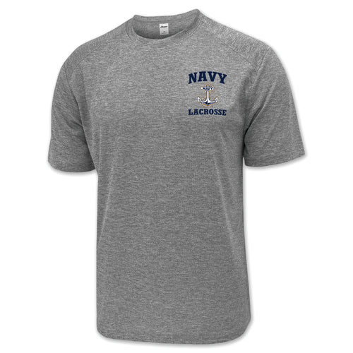 Navy Anchor Lacrosse Performance T-Shirt (Grey)