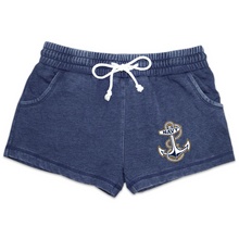 Load image into Gallery viewer, Navy Ladies Anchor Logo Rally Short