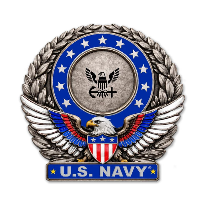 Navy Proud Eagle Pin