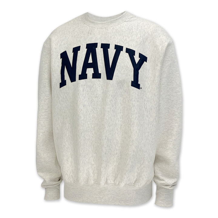 Navy Proweave Tackle Twill Crewneck (Oatmeal)