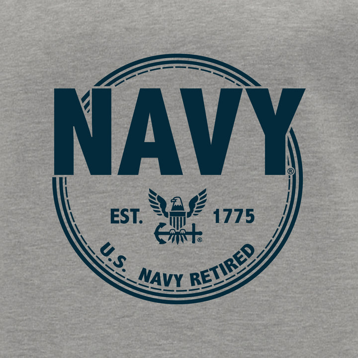 Navy Retired Left Chest Crewneck