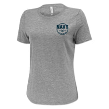 Load image into Gallery viewer, Navy Retired Ladies T-Shirt