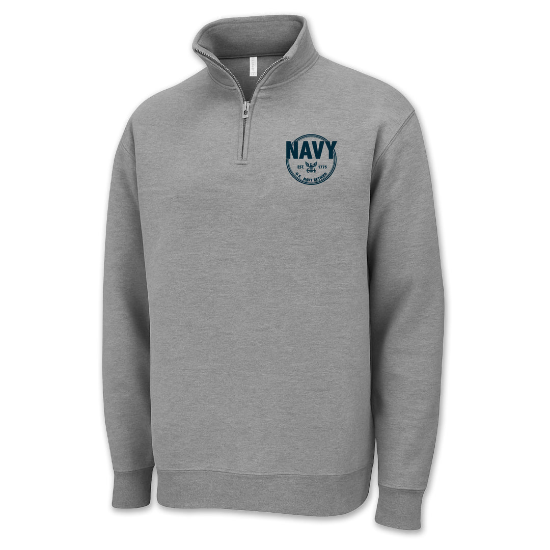 Navy Retired Left Chest 1/4 Zip