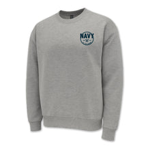 Load image into Gallery viewer, Navy Retired Left Chest Crewneck